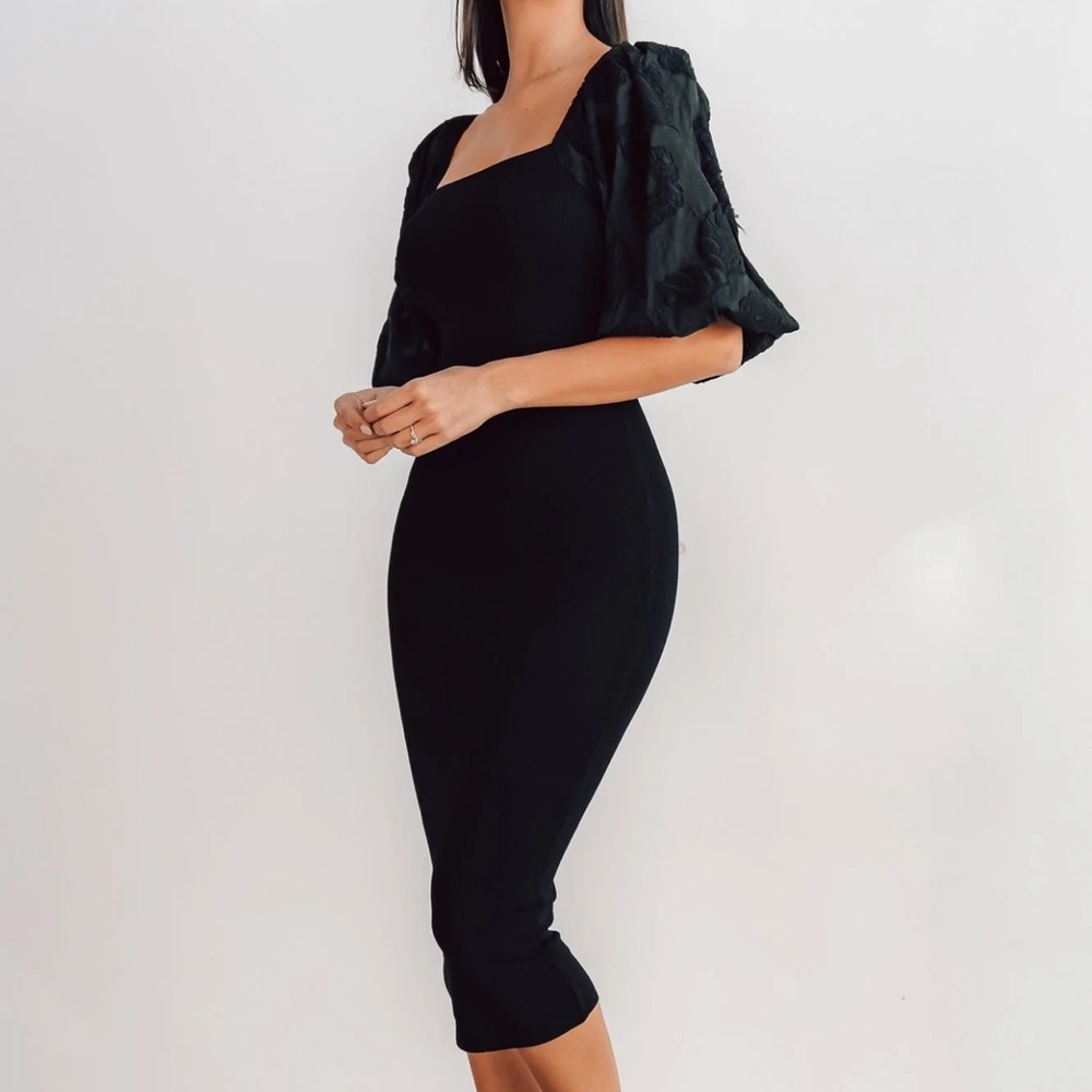 Baltic Born Black Midi Dress